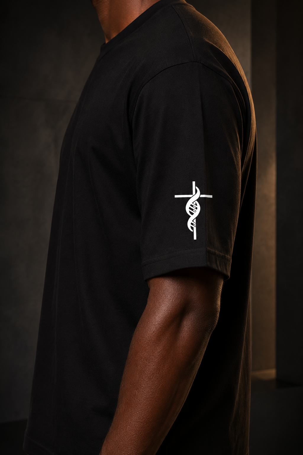 THE REDEMPTION TEE sleeve detail